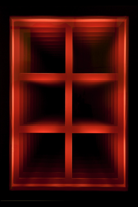 Six Receding Red Squares